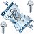 Trava suporte fechadura do banco Biz100 Biz110 Biz125 2011 a 2017 com parafusos - Imagem 1