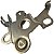 Trava suporte fechadura do banco CBX250 CB250 Twister CB300 CBX200 CB300F Strada NX400 Falcon com parafusos com cabo - Imagem 7