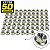 Kit 50 porca M8 sextavada com flange chave 12 zincada - Imagem 1