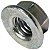 Kit 50 porca M8 sextavada com flange chave 12 zincada - Imagem 4