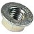 Kit 10 porca M8 sextavada com flange chave 12 zincada - Imagem 4