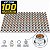 Kit 100 porca M6 sextavada travante com flange chave 10 zincada - Imagem 2