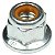 Kit 100 porca M6 sextavada travante com flange chave 10 zincada - Imagem 3