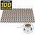 Kit 100 porca M6 sextavada travante com flange chave 10 zincada - Imagem 1