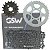 Kit relação transmissão tração Haojue NK150 2023 em diante GSW - Imagem 1