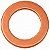 Arruela lisa M10 cobre 10x16,50x1,50 tubo motor XTZ250 Lander Tenere YS250 FZ250 Fazer - Imagem 1