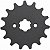 Pinhão de transmissão relação 15 dentes 520 CRF150 CRF230 XR200 CBX200 Strada Next250 com trava parafuso Durag - Imagem 2