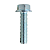 Parafuso sextavado M6X30 com flange (zincado) chave 8 - Imagem 1