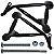 Protetor de motor carenagem modelo reforçado XTZ150 Crosser 2014 em diante preto - Imagem 1