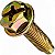 Parafuso Phillips flange especial bicromatizado M6x14 chave 10 NXR125 NXR150 Bros 2003 a 2008 - Imagem 1