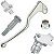 Manete manicoto regulador de embreagem CRF230 CRF230F CRF250 CRF250F polido com manopla - Imagem 2
