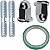 Kit prisioneiro parafuso do escape Biz125 CB1300 Sky125 8x8x24 com porca - Imagem 1