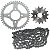 Kit relação transmissão tração Shineray Jef150 Jef150S XY150 2020 em diante GSW - Imagem 1