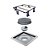 Elleve - Ralo Linear - Square Tampa Oculta 10X10 Cm - 7343 - Ralo Linear - Imagem 3
