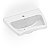 Lavatório Para Coluna 600X415 Com Mesa Acesso Plus - 1310550011300 - Celite - Imagem 1