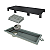 Elleve - Ralo Linear Tiny Pvc 25Cm Acab. Inox Grafite - 5563 - Ralo Linear - Imagem 1