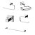 Kit De Acessórios 5 Peças - Quadrado - Wj-1500-Qd-Cr - Jiwi - Imagem 1