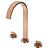 Misturador Para Lavatorio De Mesa 3 Furos Bica Alta Com Valvula De Escoamento Flow Rose Gold Matte - B5019F3R2B - Celite - Imagem 1