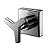 Acabamento Para Registro Docolbase 1/2", 3/4" E 1" Docol City Grafite Polido - 00877148 - Docol - Imagem 1