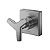 Acabamento Para Registro Docolbase 1/2", 3/4" E 1" Docol City Grafite Escovado - 00877170 - Docol - Imagem 1