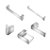 Kit Acessórios Docolflat Cromado - 01014106 - Docol - Imagem 1