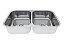 Cuba Dupla Para Cozinha Cd-34 0.7 Polida Lisa 4.5 70X40X17 - 1017404 - Mekal - Imagem 1