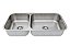Cuba Dupla Para Cozinha Cd-34 0.7 Escovada Lisa 4.5 70X40X17 - 1017416 - Mekal - Imagem 1