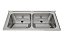 Tampo Lavanderia Com Área Rebaixada E Tanque Duplo Tl Ct-60 Td 1.0 Escovada Bk 2.5 140X60X28 - 1072616 - Mekal - Imagem 1