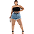 SHORT PLUS SIZE DESFIADO C/CINTO PRETO REF-9898 TAM-46 ao 52 - Imagem 1