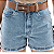 SHORT SLIM ABANHADO C/CINTO CARAMELO REF-9908 TAM-36 AO 44 - Imagem 2