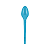 Colher Sobremesa Strawplast Cor Azul - Embalagem com 50 UN - Imagem 2