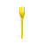 Garfo Sobremesa Strawplast Cor Amarelo - Embalagem com 50 UN - Imagem 2
