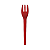 Garfo Sobremesa Strawplast Cor Vermelho - Embalagem com 50 UN - Imagem 2