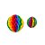 Enfeite Decorativo Bola Junina Colorida 02 uni. - 20cm e 30cm - Imagem 1