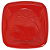Prato Quadrado Descartável Trik Trik Vermelho 15CM - Embalagem com 10 UN - Imagem 1