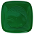 Prato Quadrado Descartável Trik Trik Verde Escuro 15CM - Pacote com 10 UN - Imagem 1