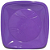 Prato Quadrado Descartável Trik Trik Roxo 15CM - Embalagem com 10 UN - Imagem 1