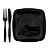 Kit Churrasco Trik Trik Preto - Pacote com 10UN - Imagem 1
