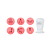 Carimbos para Doces Femininos BlueStar 2CM - Kit com 7 Peças - Imagem 1
