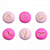 Carimbos para Doces Femininos BlueStar 2CM - Kit com 7 Peças - Imagem 2