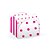 Porta Forminha 4 pétalas Listras e Poá Pink NC Toys - Pacote com 50UN - Imagem 1