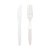 Kit Garfo e Faca Máster Cor Branco - Pacote com 25 Kits - Imagem 2