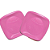 Prato Quadrado Descartável Trik Trik Rosa 15CM - Embalagem com 10 UN - Imagem 2