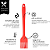 Pincel Mimo Style Silicone Vermelho - Embalagem com 1UN - Imagem 2