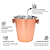 Balde Para Gelo Inox Bronze Mimo Style 22CM - Imagem 2
