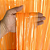 Cortina Decorativa Metalizada Laranja 100x200CM - Imagem 2