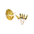 Palito para decoração Guarda Chuva Dourado - Pacote com 12 UN - Imagem 1