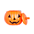 Baldinho em plástico Abóbora com Tampa Halloween 17CM - Imagem 1