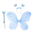 Fantasia Borboleta Azul 50x38CM - Kit com 3 Peças - Imagem 1