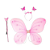 Fantasia Borboleta Rosa 50x38CM - Kit com 3 Peças - Imagem 1